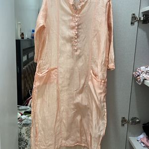 Swadesh Branded Silk Kurti With Inner For M