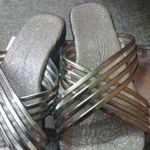 Classic Silver Shine Sandals