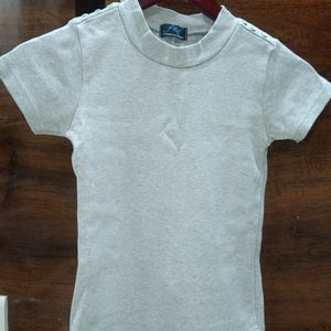 Grey Marl Fitted Top Women