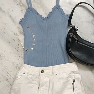 Clean girl cami top 🌊 🐚