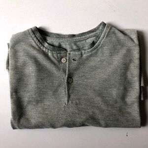 Grey Colour Casual Tshirt