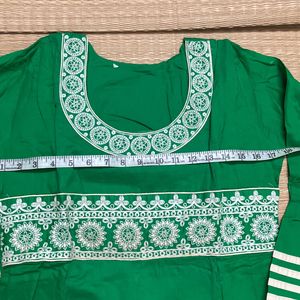New: Green Anarkali Set For Grabs