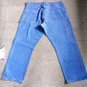 Plus Size Denim Cargo Pants