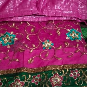 Saree With Stitched Blouse