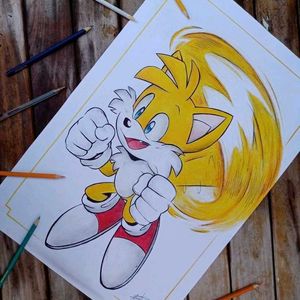 Cartoon Colour Pencil Drawing