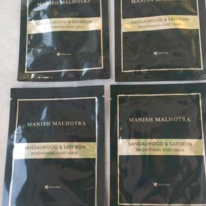 4 Set Of Manish Malhotra Sandalwood Sheet Mask