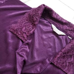 Solid Purple Nighsuit (Women)