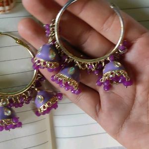 Purple 💜 Jhumka