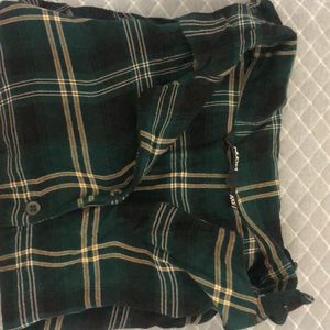 Checked Crop Shirt