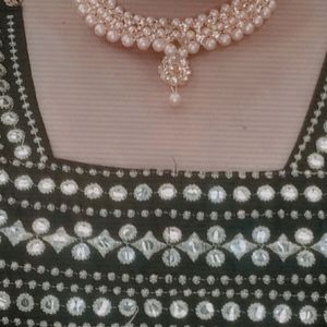 Combo Of 2 Pearl Necklace , Earings ,Mangtika