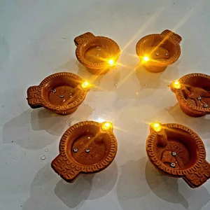 Fancy Water Sensor Diya, 6 Pcs