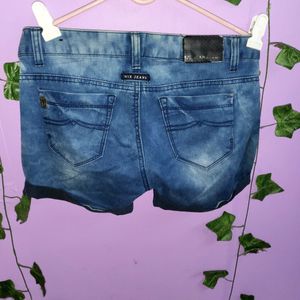 Blue Denim Shorts Party And Casual Wear