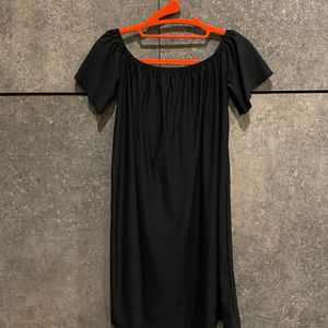 Mango off Shoulder Black Dress