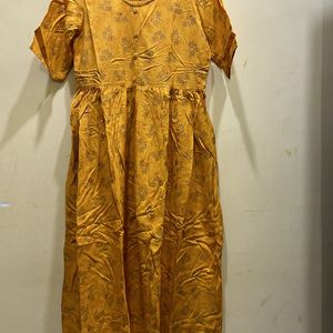 Avaasa Yellow Kurta Size S