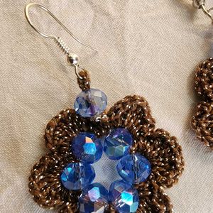 Crochet Crystal Earrings