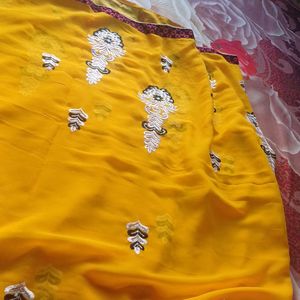 Beautiful Yellow Saree