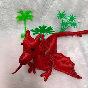 "Mini Red Chinese Dragon Plush Toy – 7 Inches