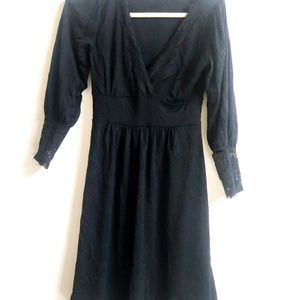 Flared Black Dress For Women