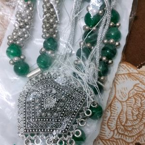 Green Oxidised Jwellery Set 💚