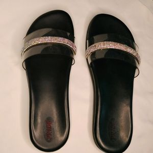 Flats With Dimond Belt