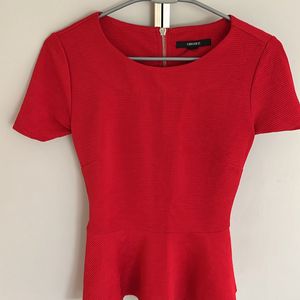 Red Peplum Top