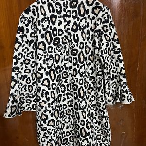 Cheetah Print Dress For 6to7 Years Girl