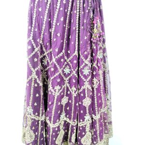 Purple Embroidery Printed Lehanga Choli (Women)