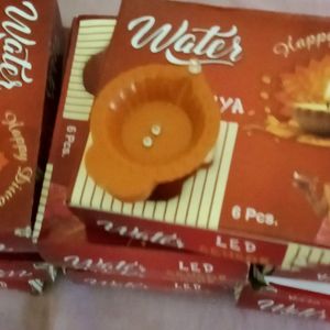 Water Sensor Diyas - Box Of Six Pieces