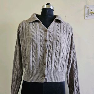 Cardigan Grey Thrifted