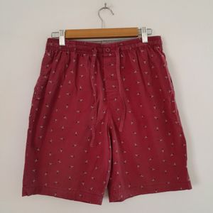 Rust Color Printed Shorts (Men's)