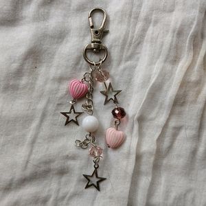 stardust heart keychain