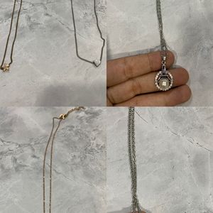 Set Of 4 Neck Pendant Chains