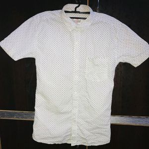 Printed White Shirt