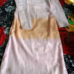 Light Pink& Orenge Kurta Set