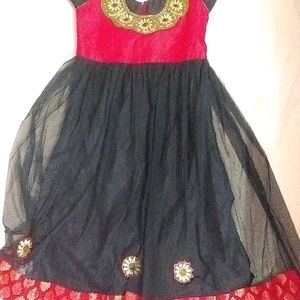 Netted Anarkali Kurthi