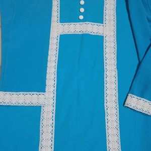 Never Used Prettiest Blue Kurti With Laces