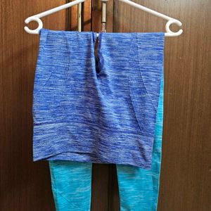 Ombre Blue Active Wear Leggings