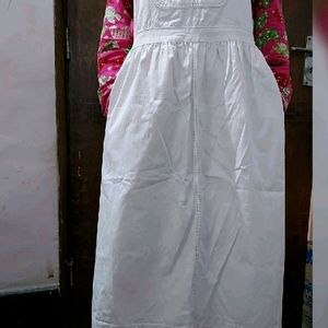 Freestyle White Denim Dungaree For Women