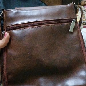 Unisex Sling Bag Brown