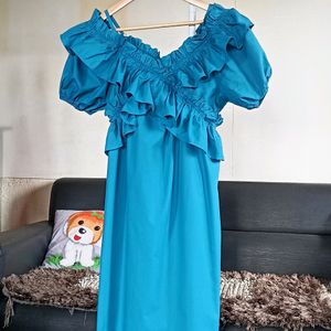 Blue Ruffle Dress