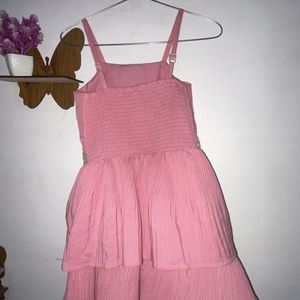 pink flared short dress 👗💕