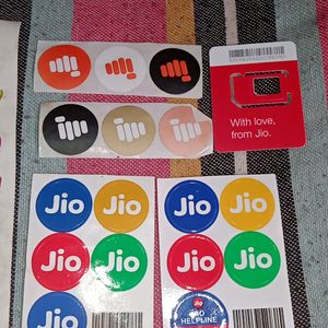 Nail Stickers & Art Glitter With Jio Sim & Sticker