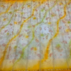 Beautiful Organza Saree 💛