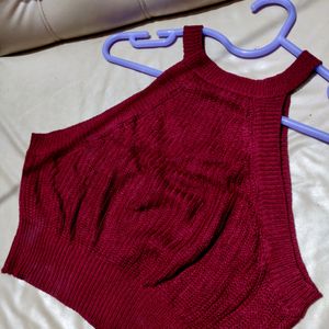 Hot Maroon Crop Top❤️