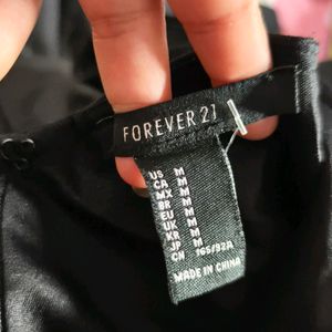 FOREVER 21 BLACK SEXY DEEP NECK BODYCON