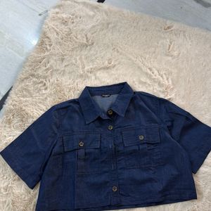 CROP DENIM SHIRT