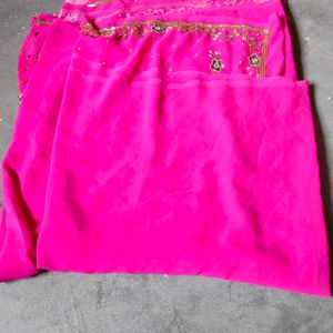 Heavy Work Saree With Blouse