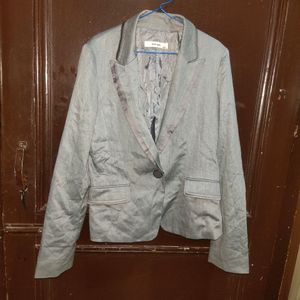 Women Autumn Grey Short Blazer Jacket Korean