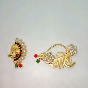 30 Rs Off Brand New Press Nath Nose Ring Combo