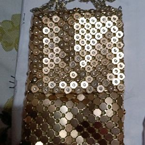 Party Wear,stones Golden Bag